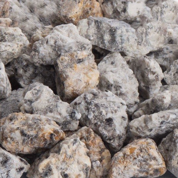 Granit Ziersplitt gelb-grau
